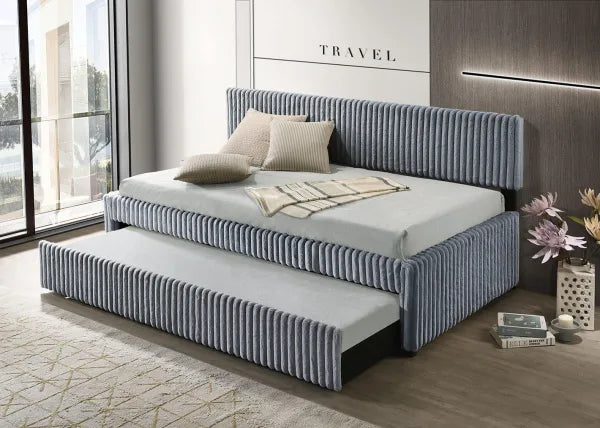 Corduroy Vevet Twin Daybed w/Trundle - 3 Colors
