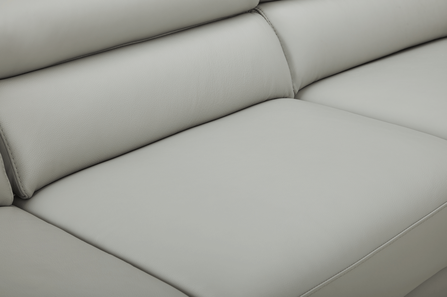 Kuka Gray Top Grain Leather Sectional by ESF