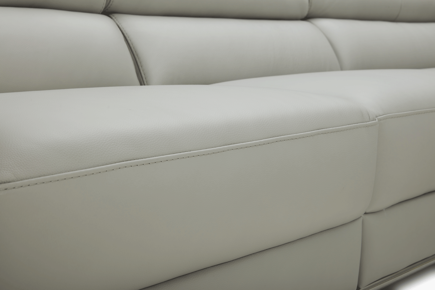 Kuka Gray Top Grain Leather Sectional by ESF