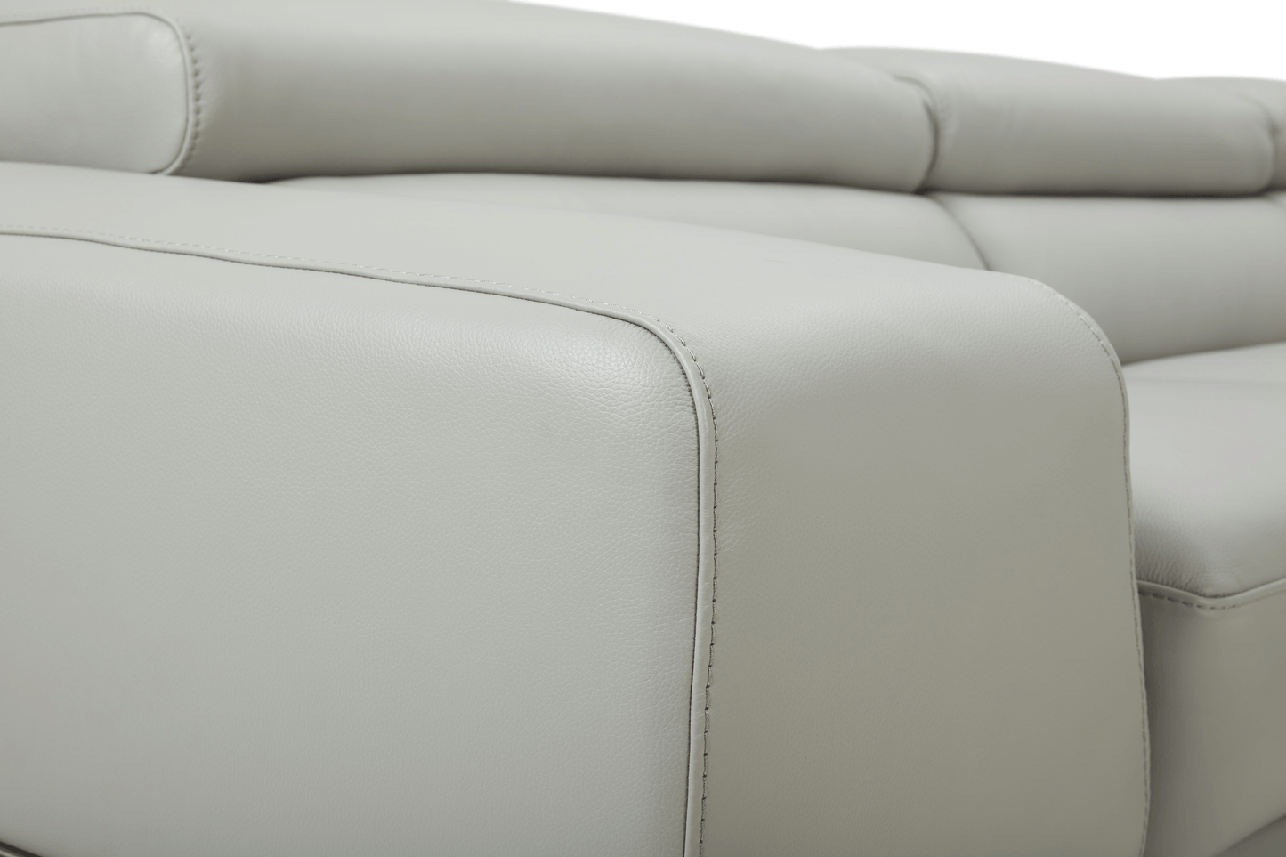 Kuka Gray Top Grain Leather Sectional by ESF