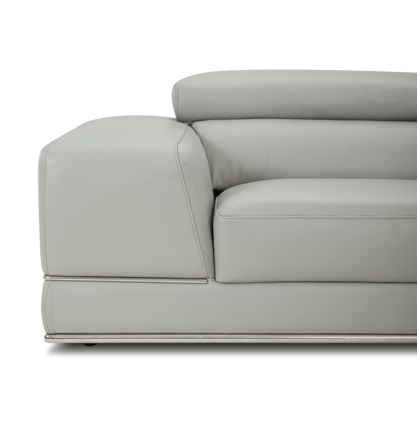 Kuka Gray Top Grain Leather Sectional by ESF