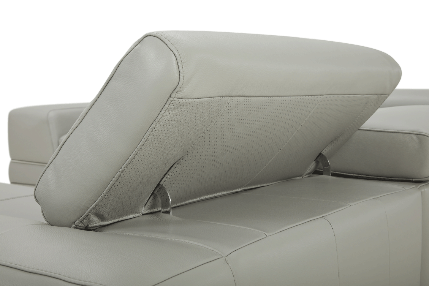 Kuka Gray Top Grain Leather Sectional by ESF