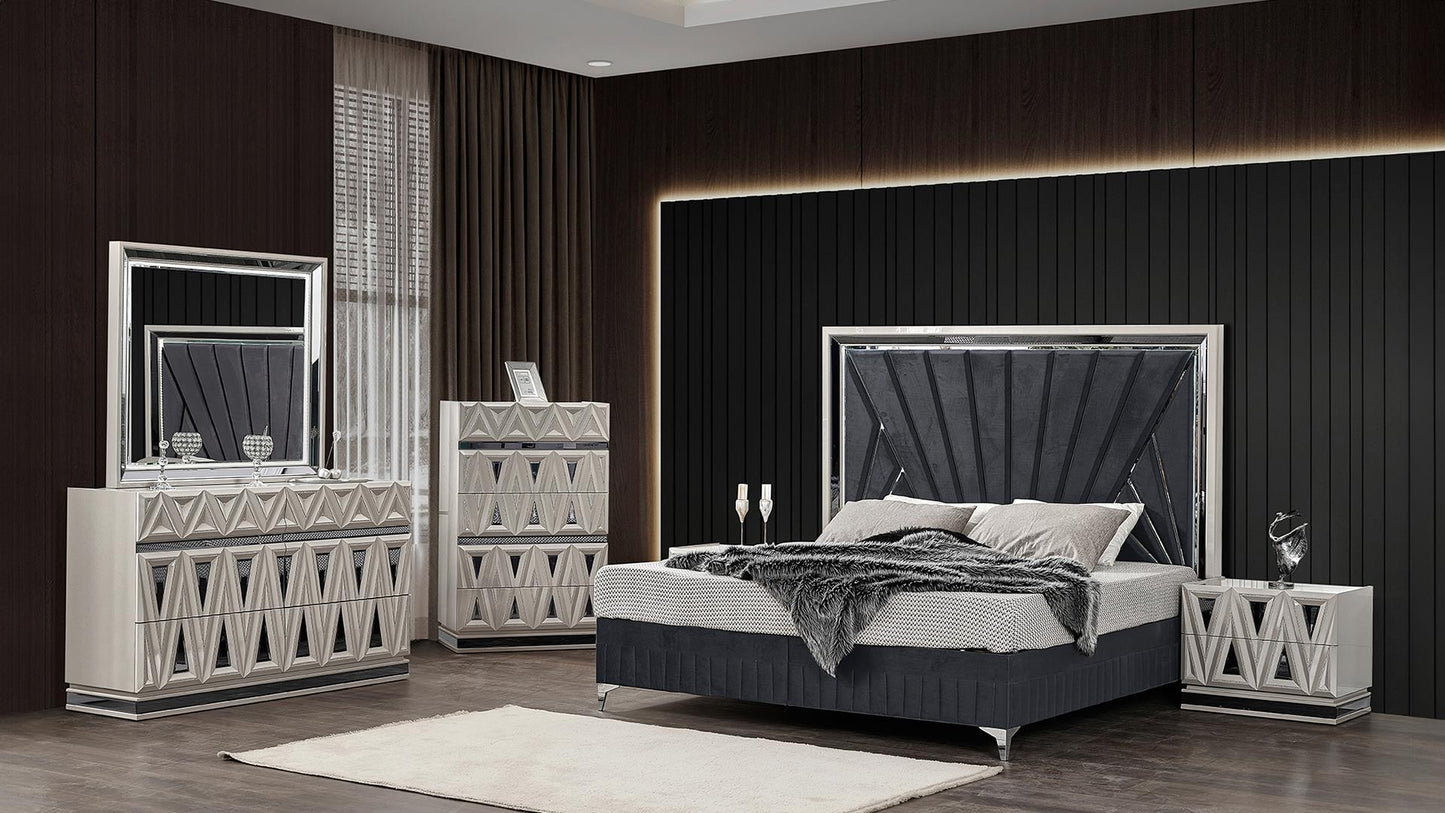 Lavita 4 Pc Bedroom Set - King Bed