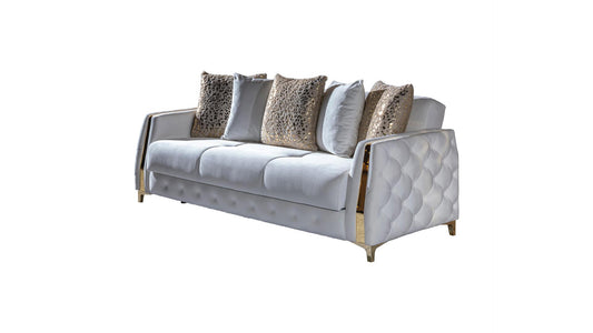 Lust 2 Pc Living Room Set In Off White