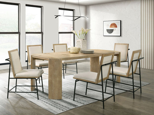 Magnus Oak Finish 66" Extendable Dining Set