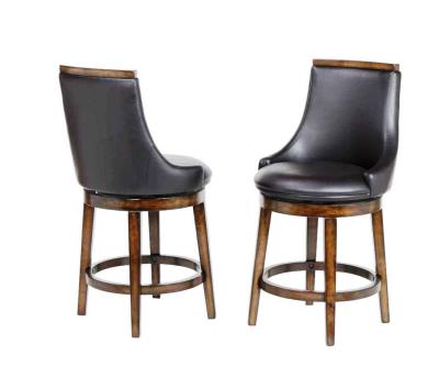 New Haven Dark Walnut Dining Set w/Swivel Chairs