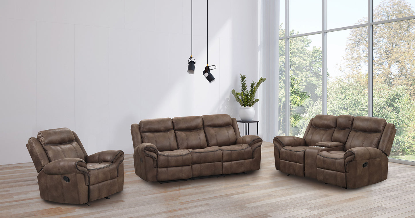 Agata Motion 2 Pc Brown Sofa Set NX6001BR