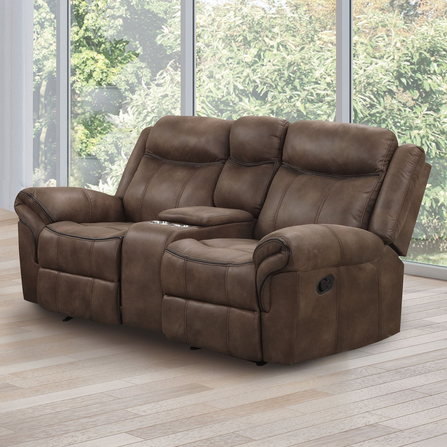 Agata Motion 2 Pc Brown Sofa Set NX6001BR