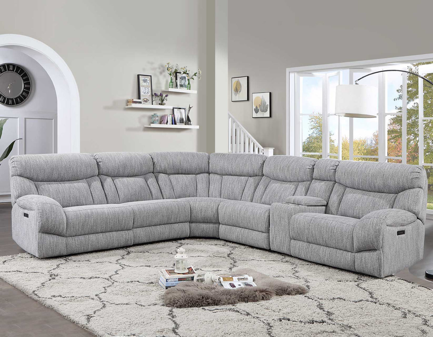 Park City 6 Pc Modular Sectional Pumice Chenille