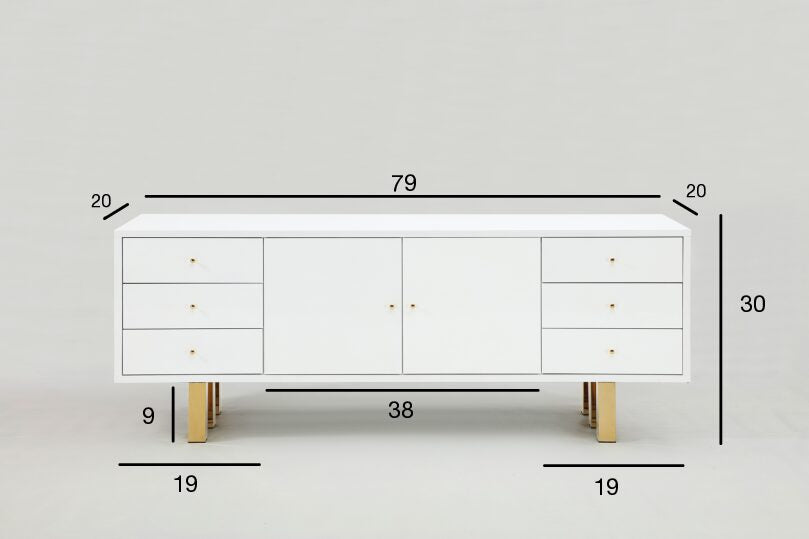 Buffet Roma Lacado Blanco