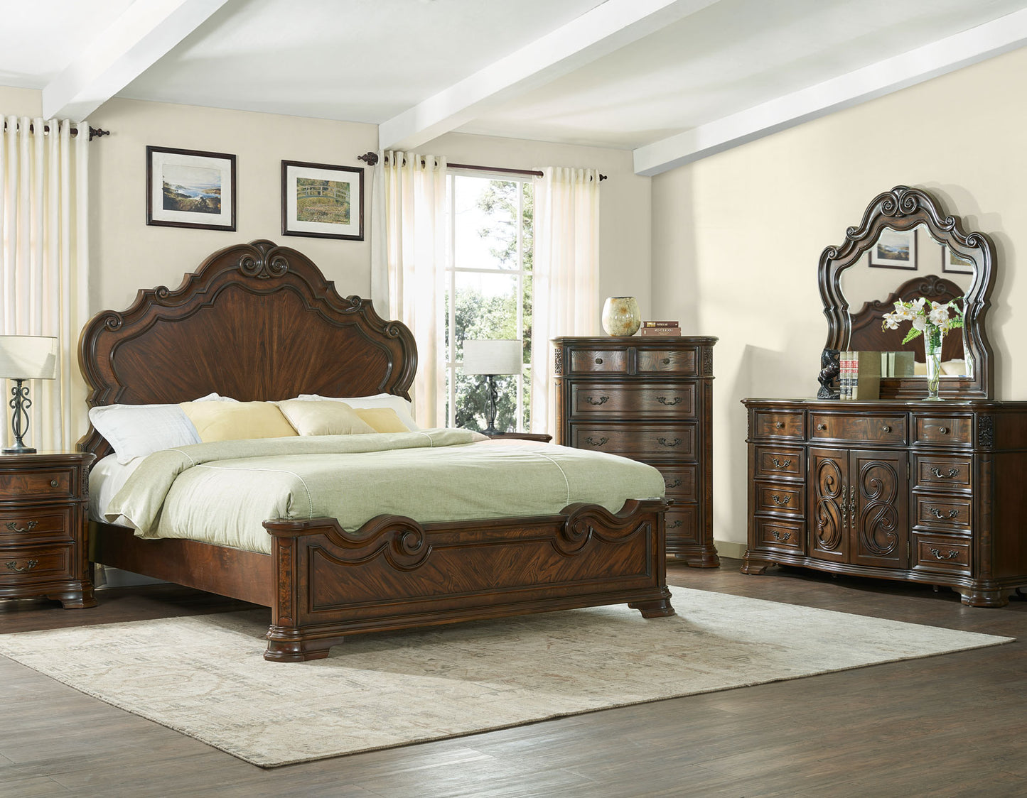 Colección de dormitorio Royale Ash Burl de Steve Silver