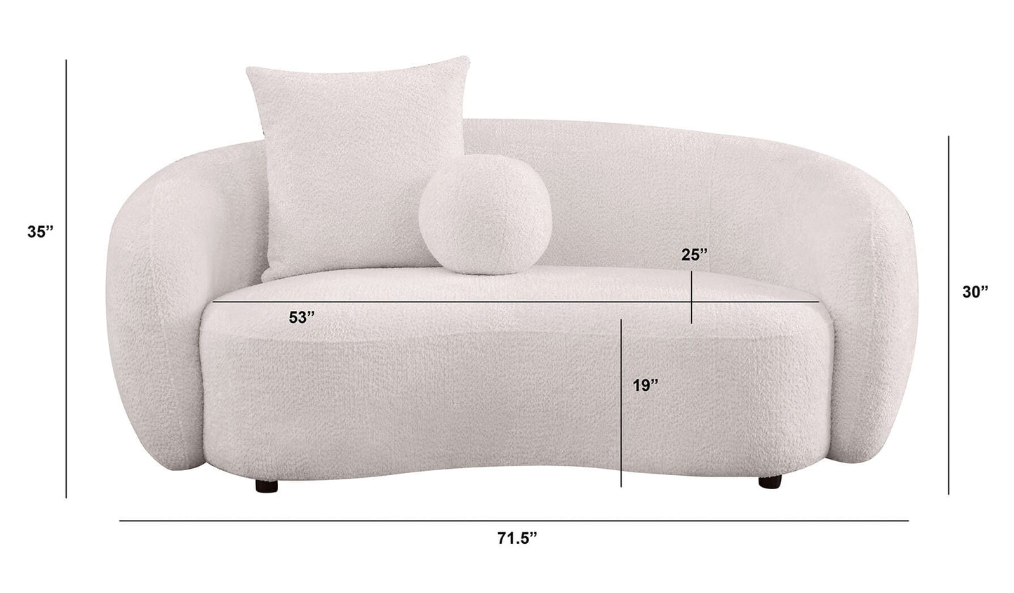S90SL Teddy Fabric Sofa & Love - 2 Colors