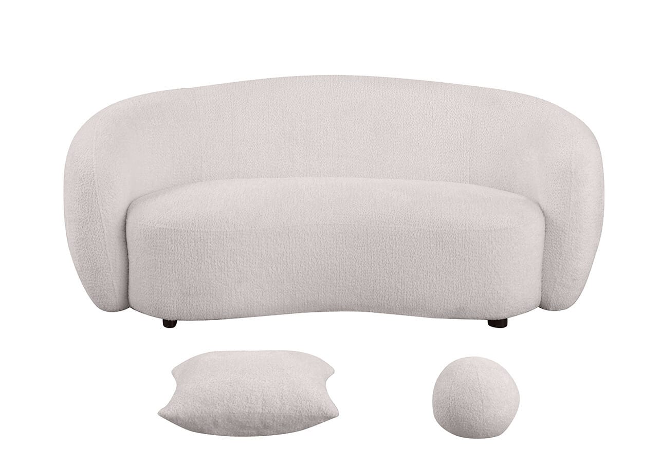 S90SL Teddy Fabric Sofa & Love - 2 Colors