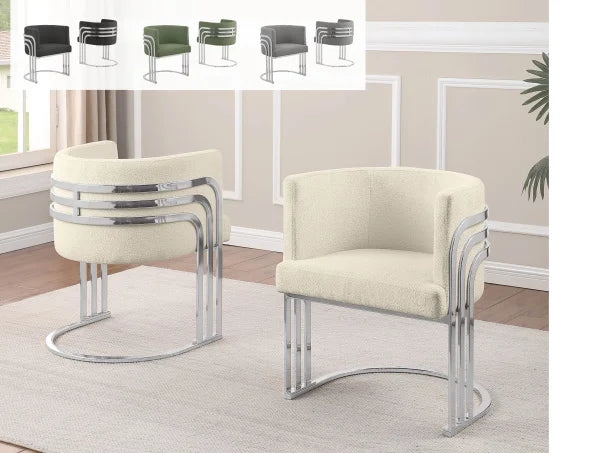 SC027 Teddy Fur Barrel Chair - Set of 2