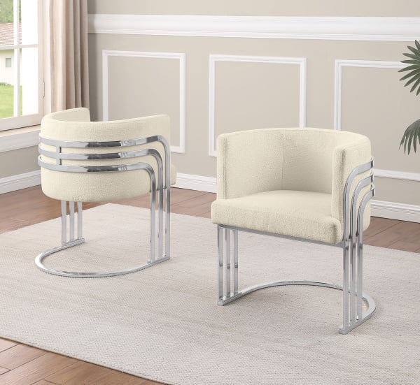 SC027 Teddy Fur Barrel Chair - Set of 2