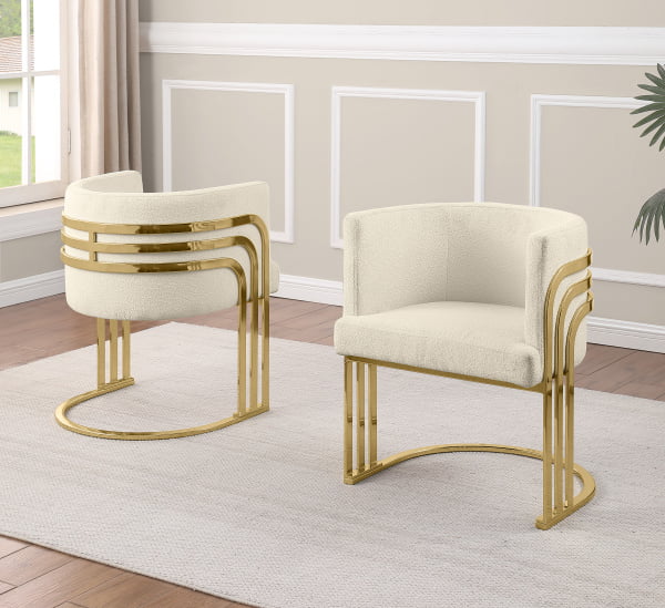 SC027 Teddy Fur Barrel Chair - Set of 2