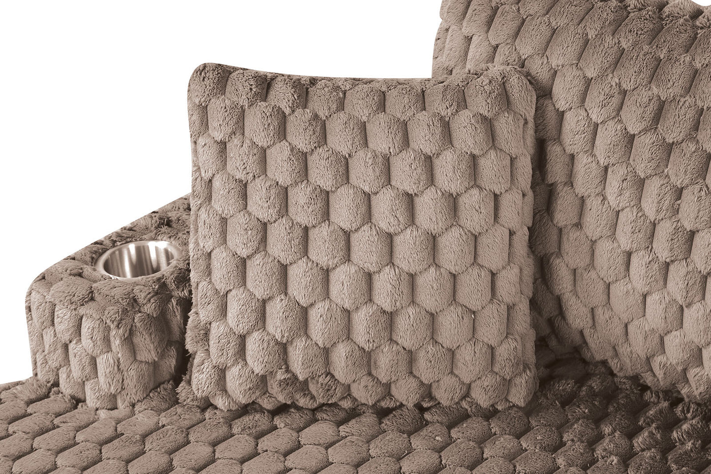 Ferryhill Faux Fur 2 Arm Chaise SL69000LB-PK