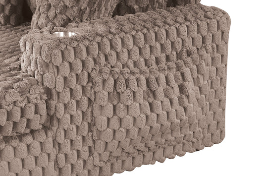 Ferryhill Faux Fur 2 Arm Chaise SL69000LB-PK