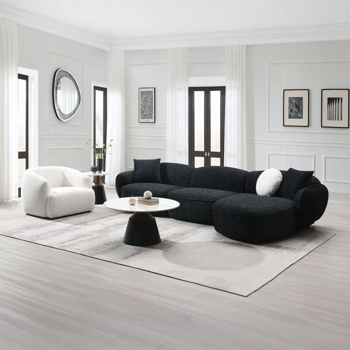 Lucifer Black Chenille Sectional LV03525
