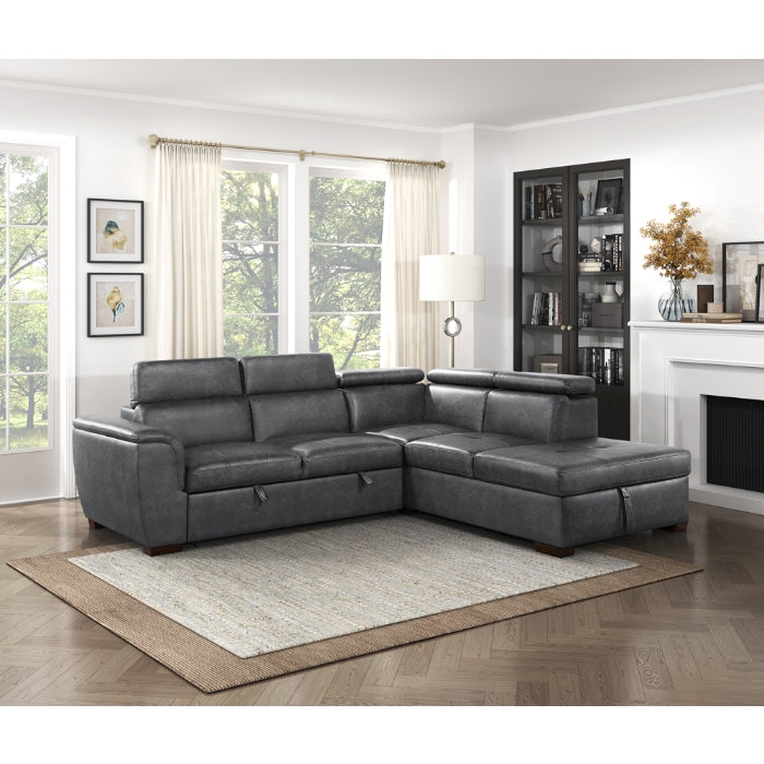 Barre 8567GY Cama extraíble seccional gris