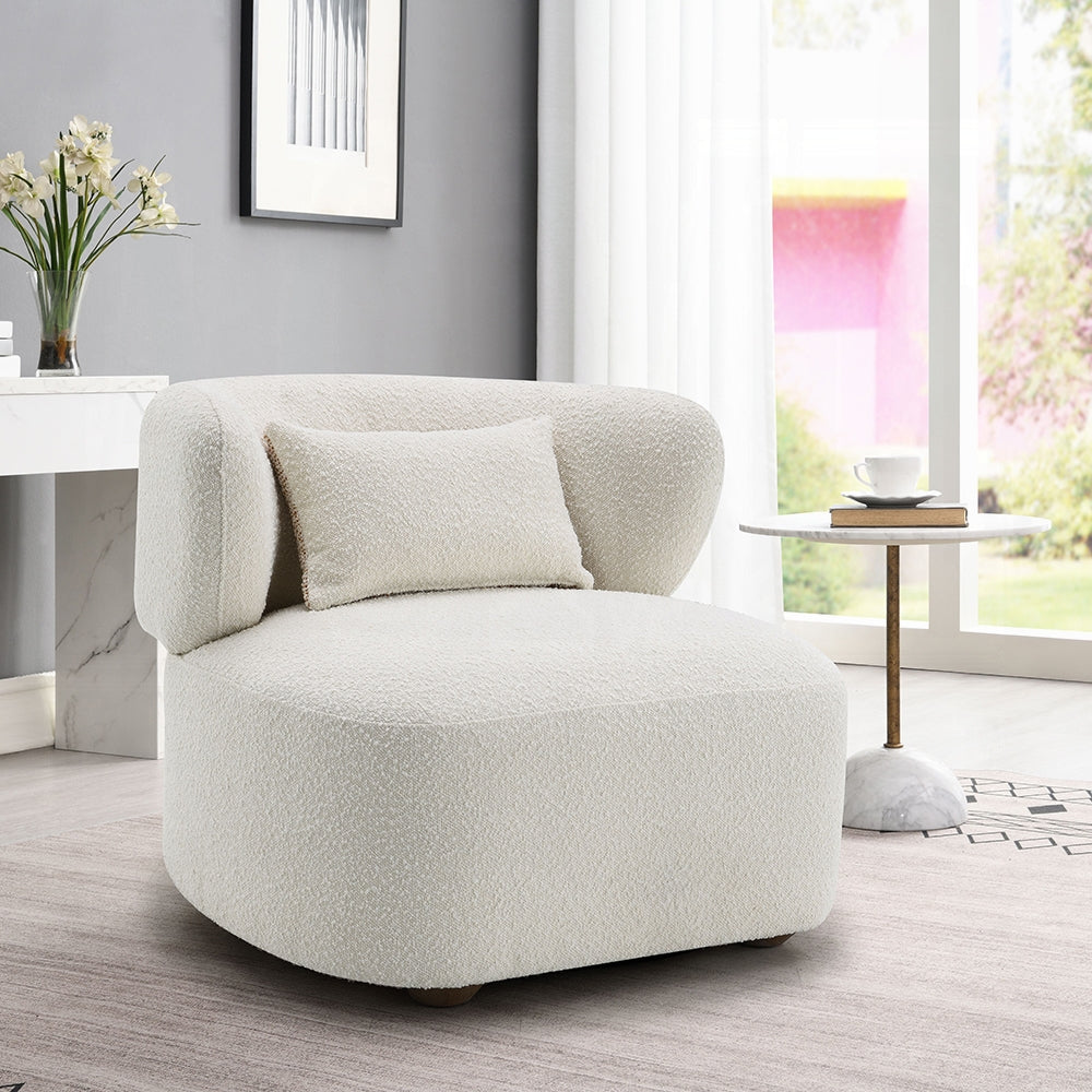 Darius Beige Boucle Accent Chair AC02589