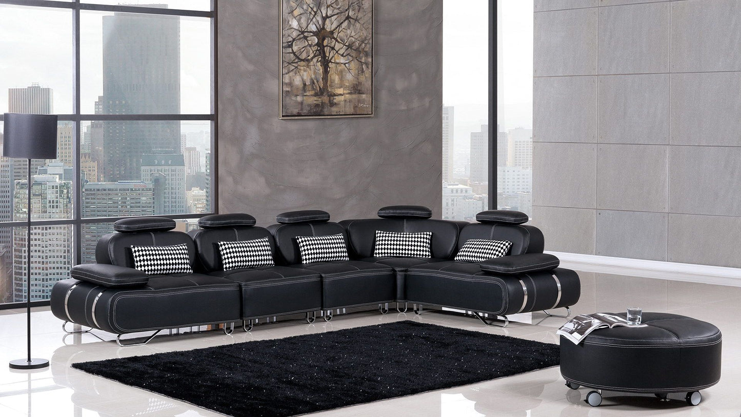 American Eagle AE-L607 Modern Sectional - Dark Chocolate or Black