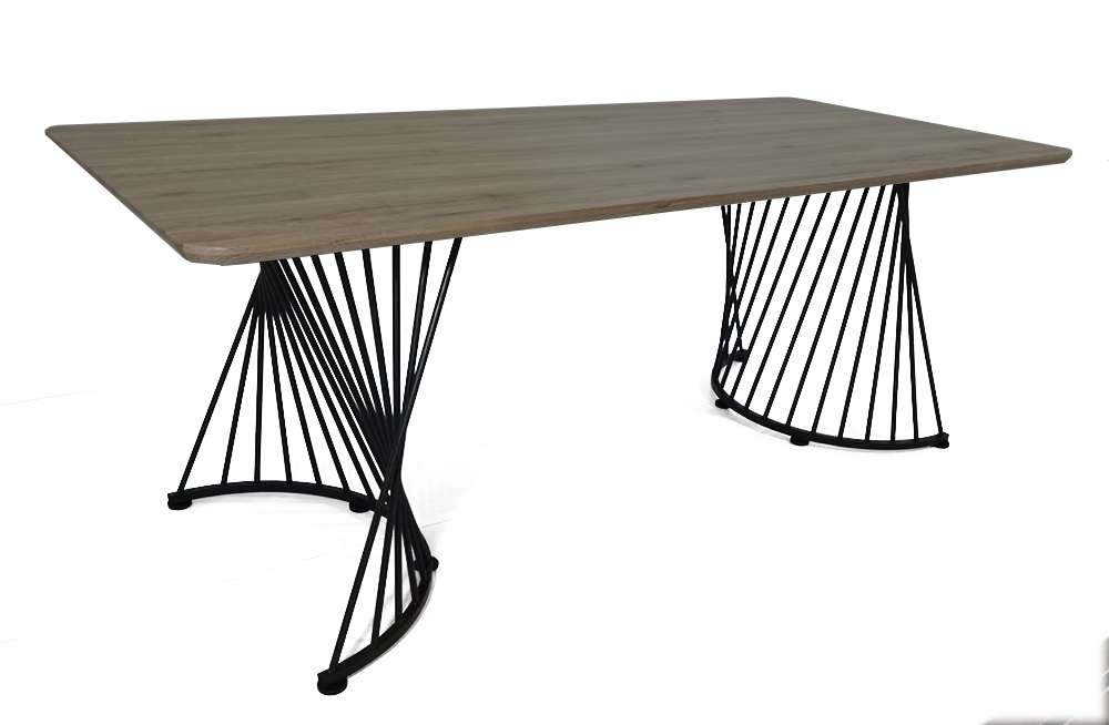 Altus Swirl Base Dining Table Natural Oak 193531