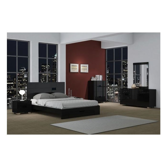 Juego de dormitorio Aria White de 4 piezas - Cama King