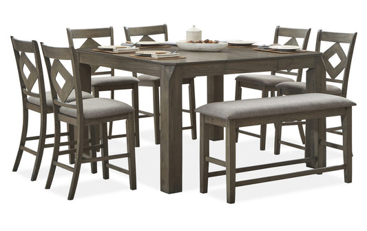 Aria 8 Pc Gray Dining Collection by Cosmos