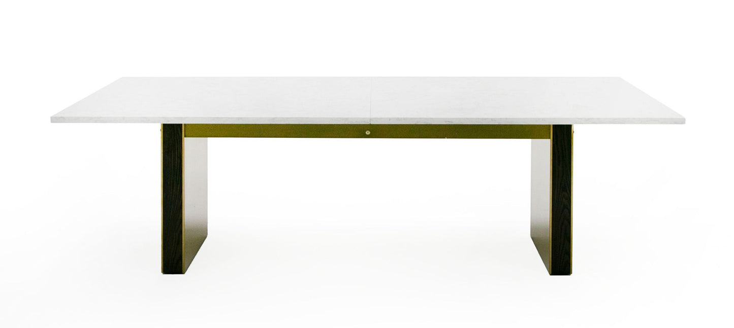 Modrest Auer - White Marble & Gold Dining Table