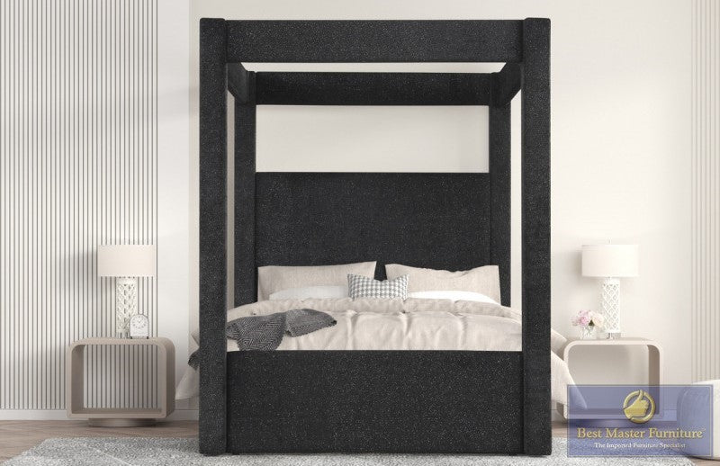 B03 Black Canopy Bed by Best Master