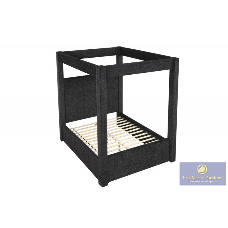 B03 Black Canopy Bed by Best Master