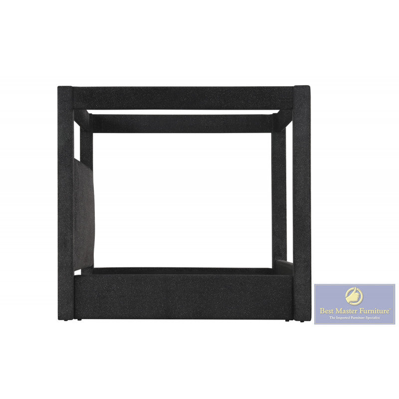 B03 Black Canopy Bed by Best Master