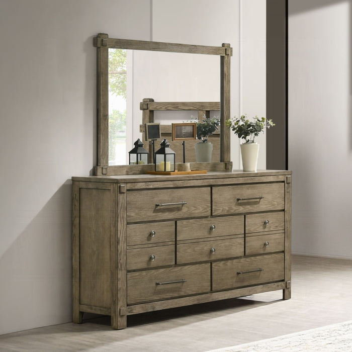 Colton Antique Oak 4 Pc Bedroom Set