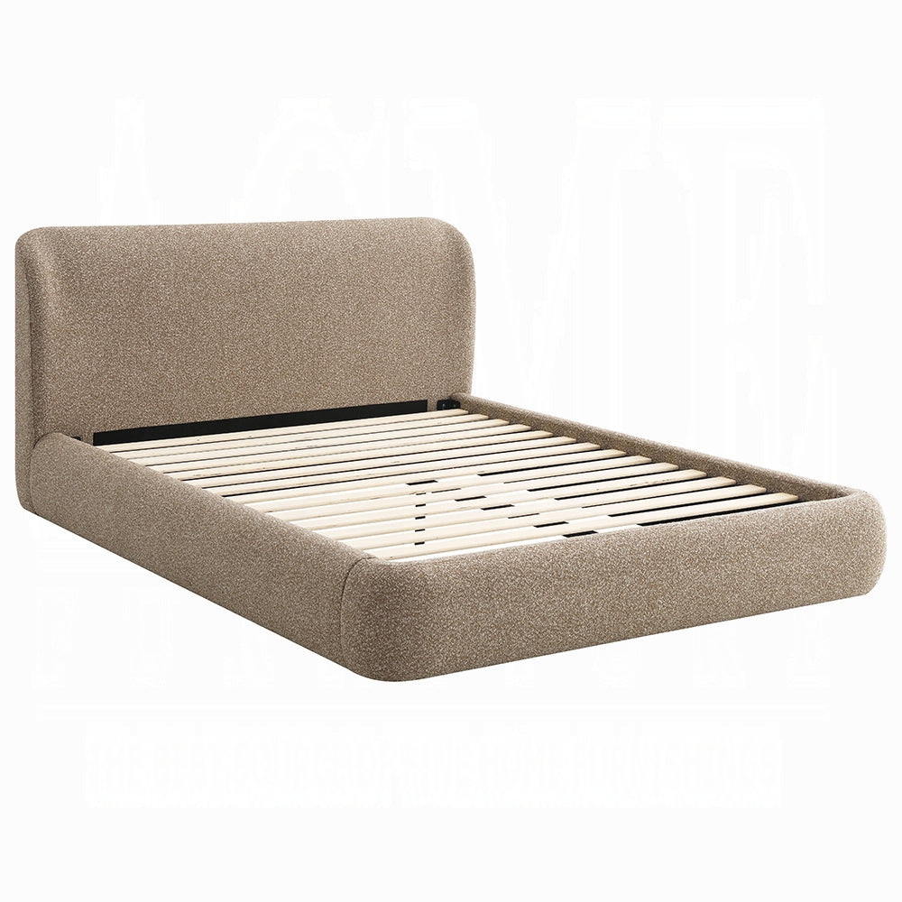 Erica Dark Beige Tweed Platform Bed BD05442Q