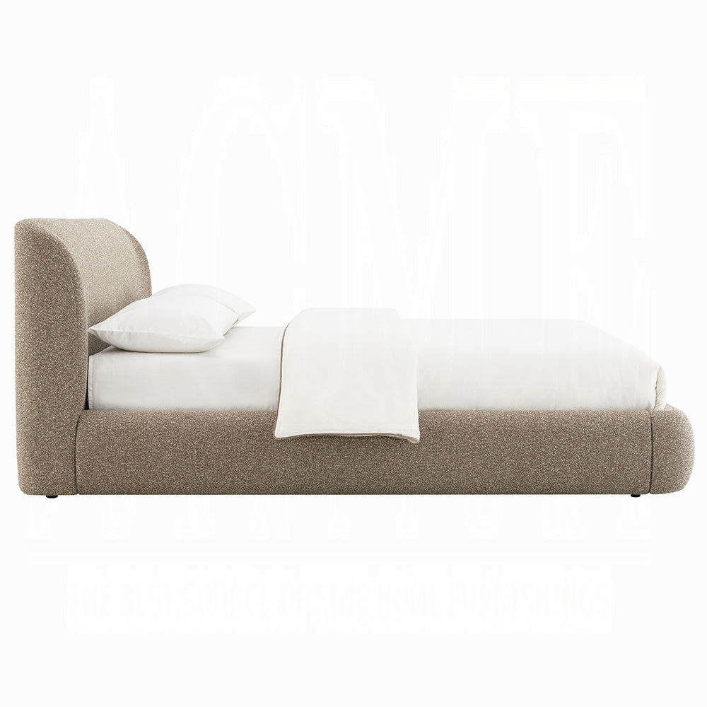 Erica Dark Beige Tweed Platform Bed BD05442Q