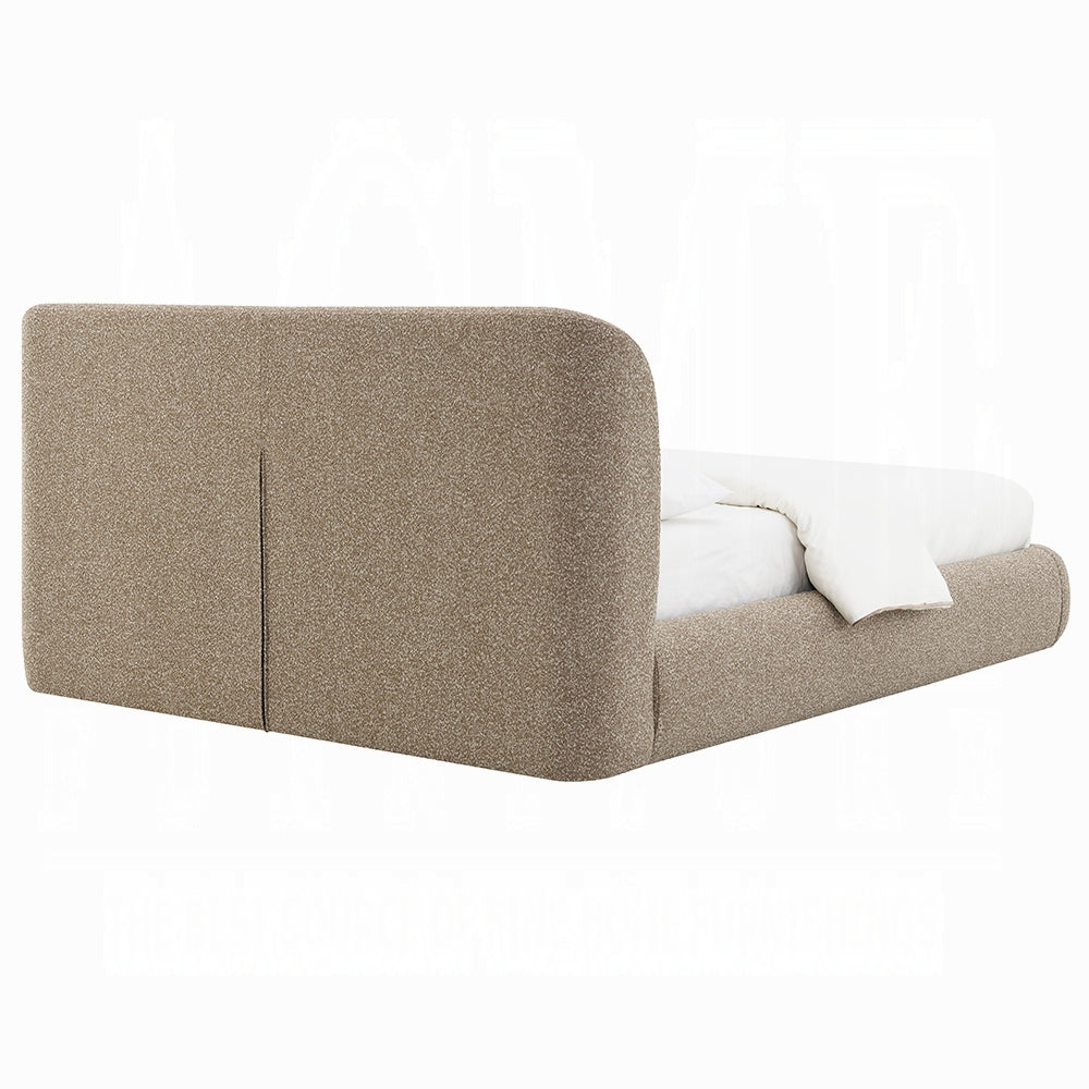 Erica Dark Beige Tweed Platform Bed BD05442Q