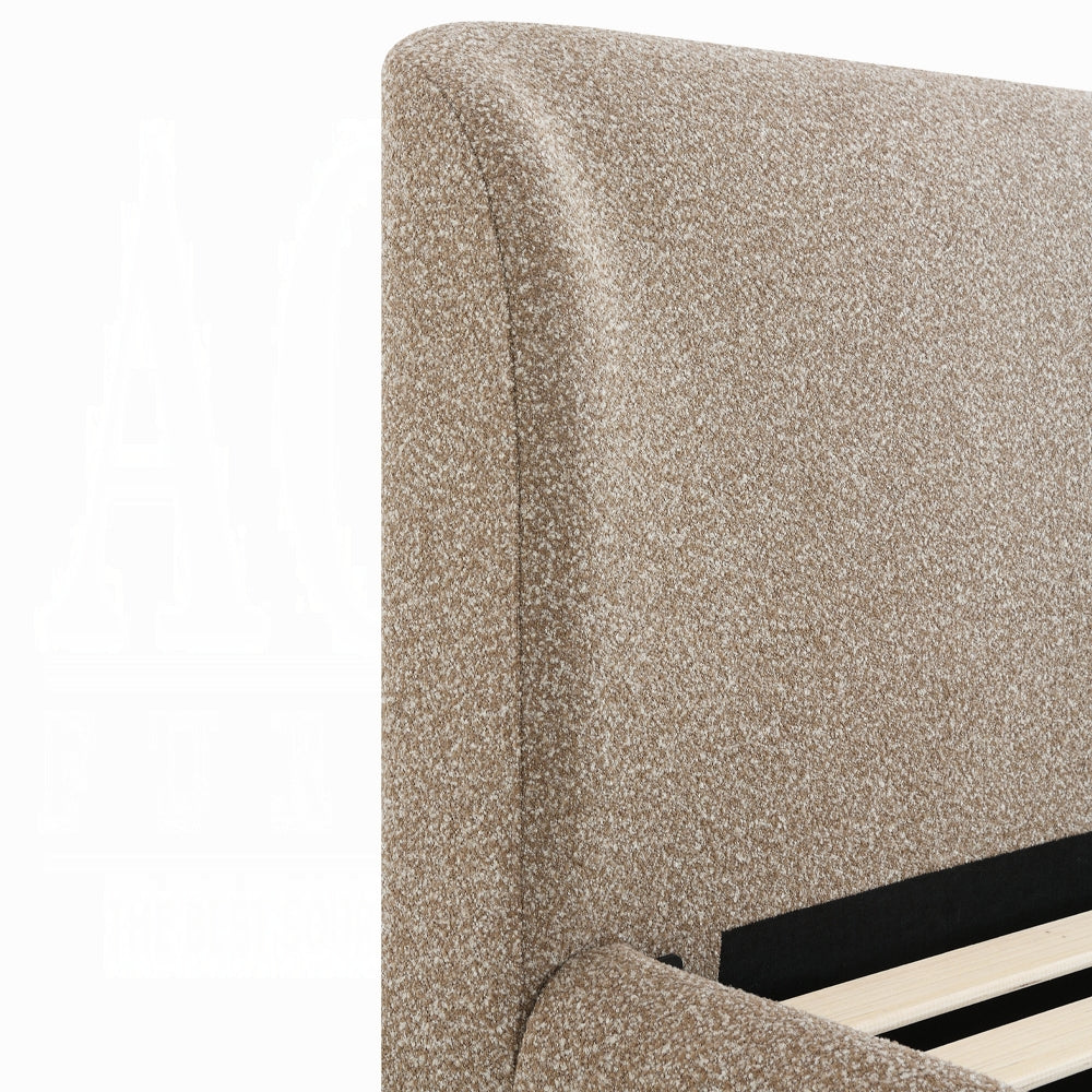 Erica Dark Beige Tweed Platform Bed BD05442Q