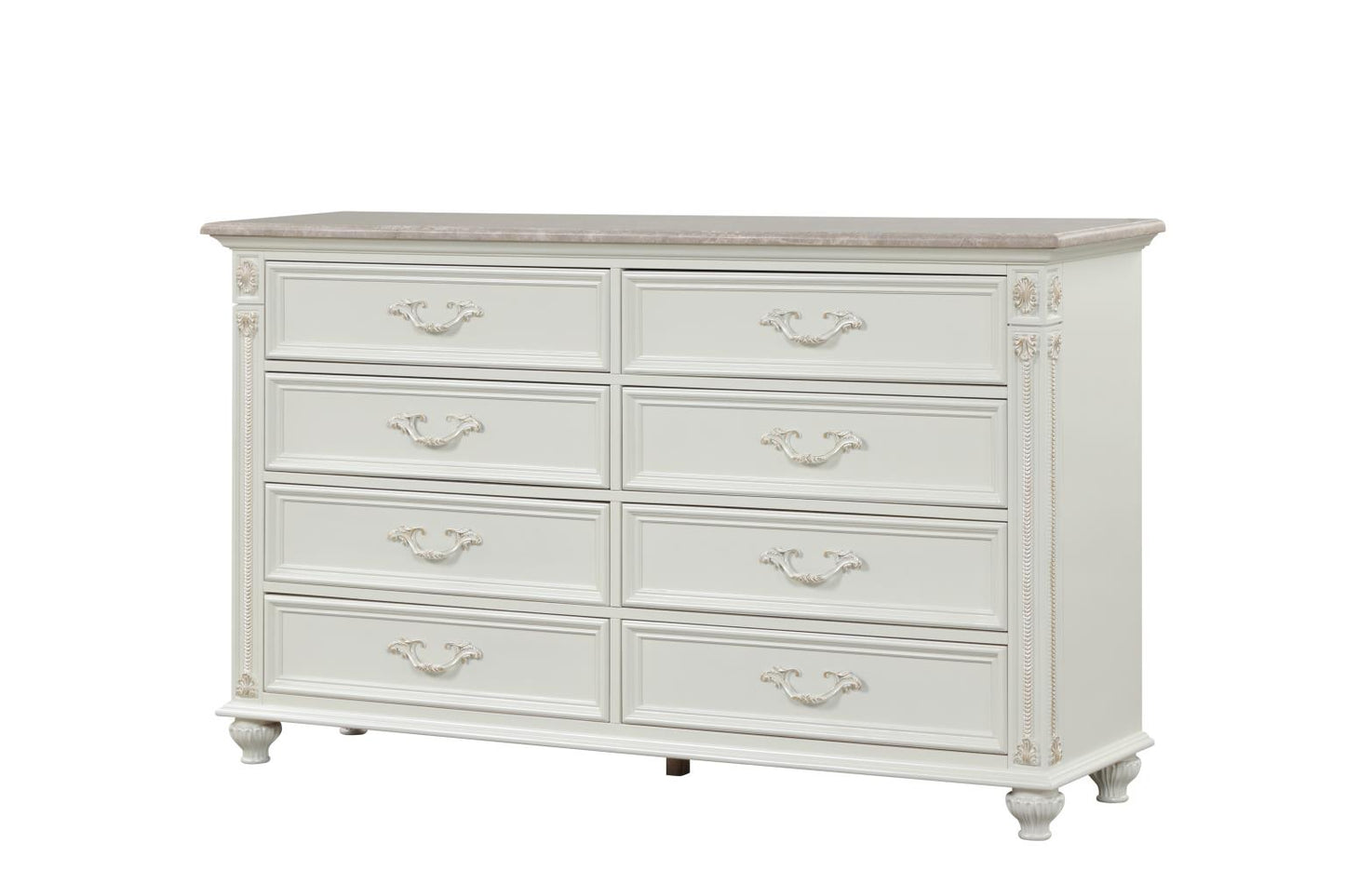 Maryra White 4 Pc Bedroom Set by Cosmos