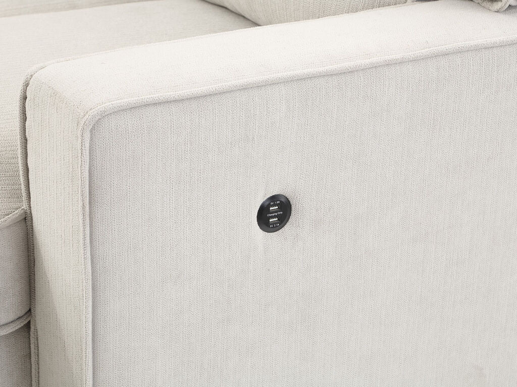 Estelle Beige Reverisible Sleeper Sectional
