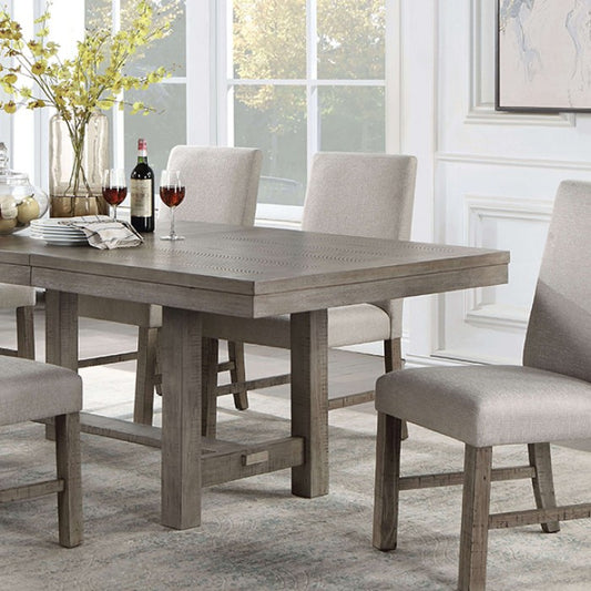 San Antonio Gray Rustic Dining Set with Extension
