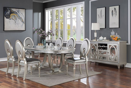 Cathalina Silver 7 Pc Dining Collection CM3541SV