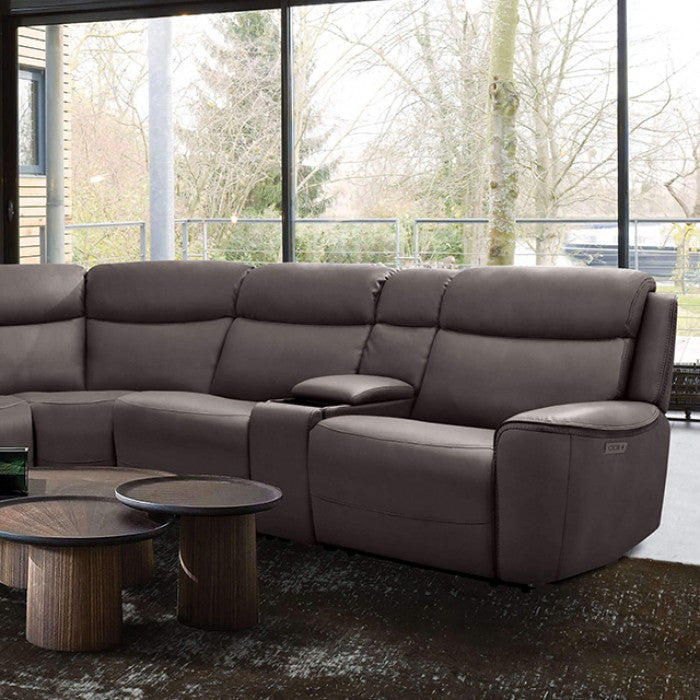 Edmondus Power Wallhugger Sectional - DarK Gray