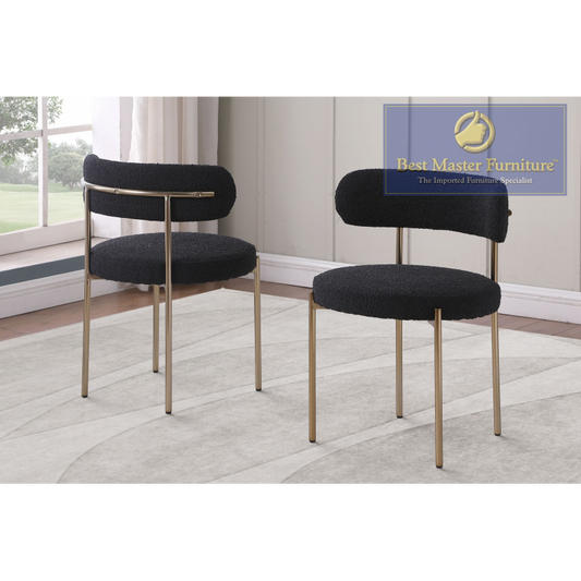 Juego de comedor Best Master D028 - Sillas negras