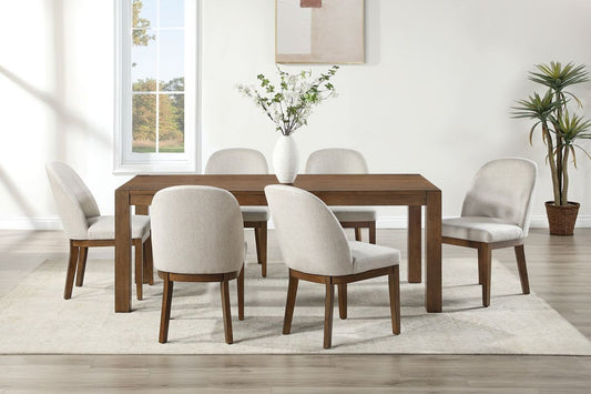 Phoenix Chestnut Finish 7 Pc Dining Set