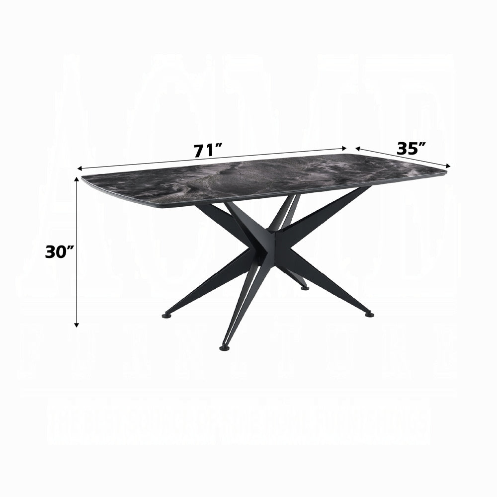 Klaus Crystal Glass Top Dining Collection