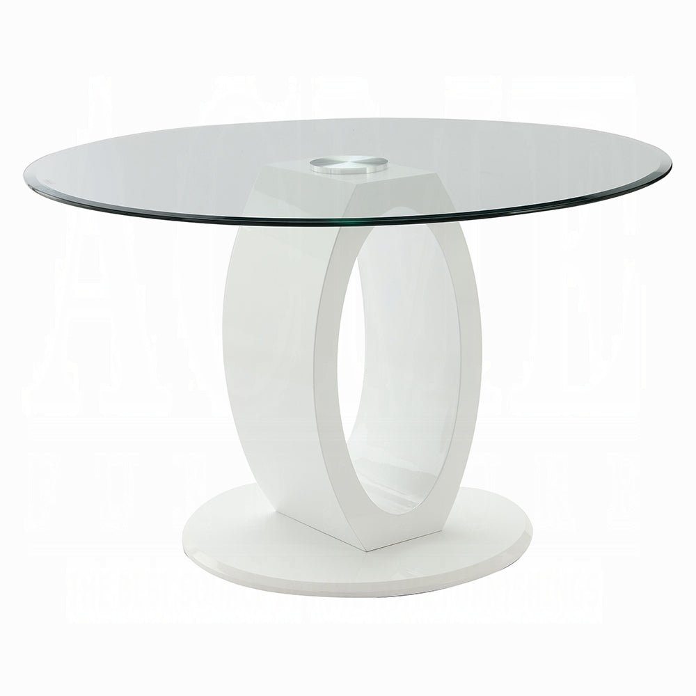Larry Round 5 Pc Dining Set Glass Top