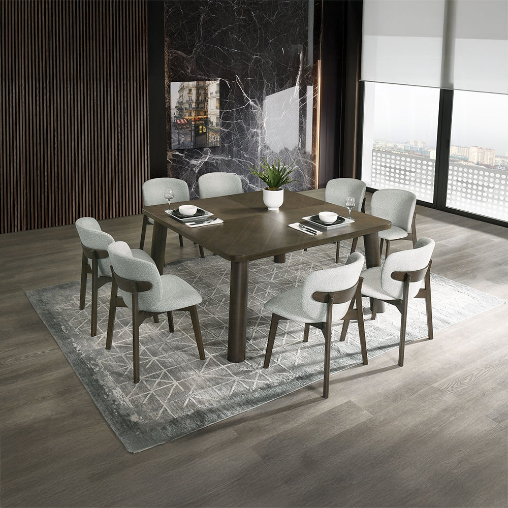 Mallin DN03655 Walnut 9 Pc Dining Set