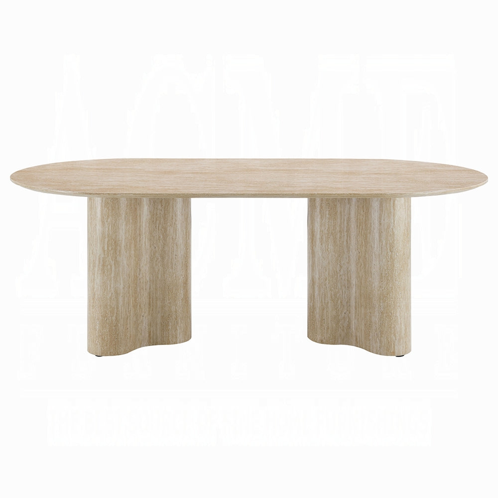 Jirina 7 Pc Travertine Dining Set DN03675