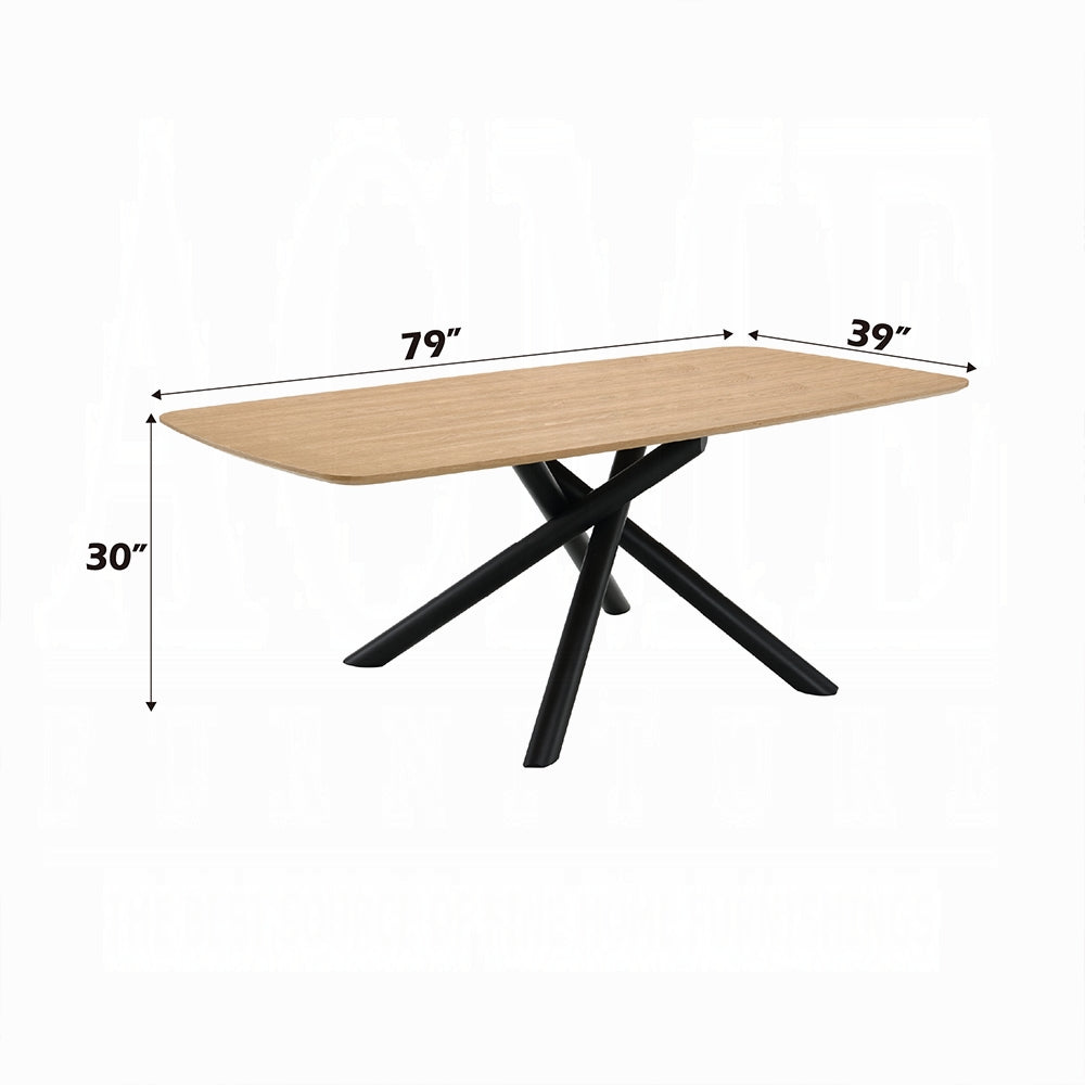 Lawton Natural & Black 7 Pc Dining Collection